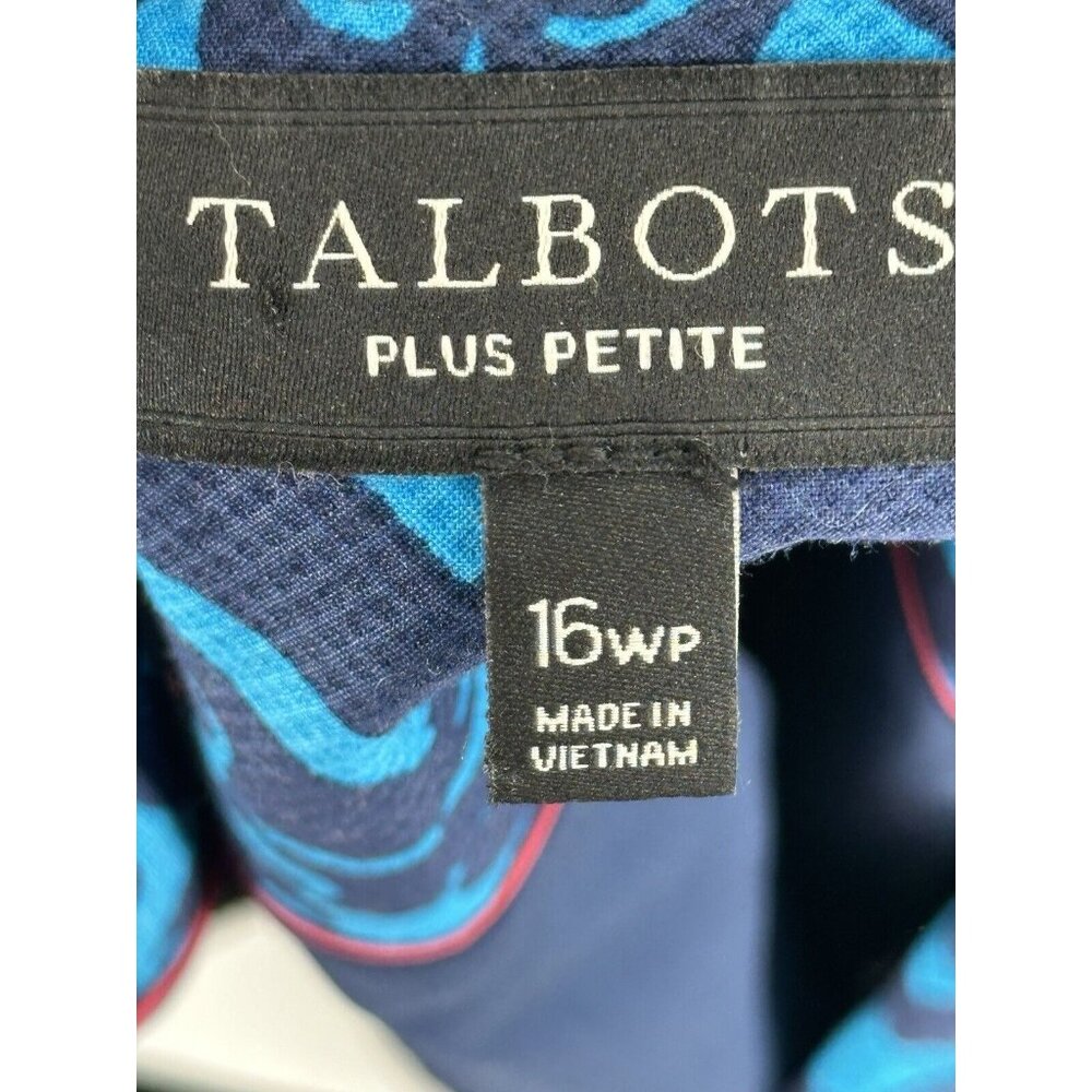 Talbots 16WP, 16W Petites Blue Patterned Women’s … - image 9